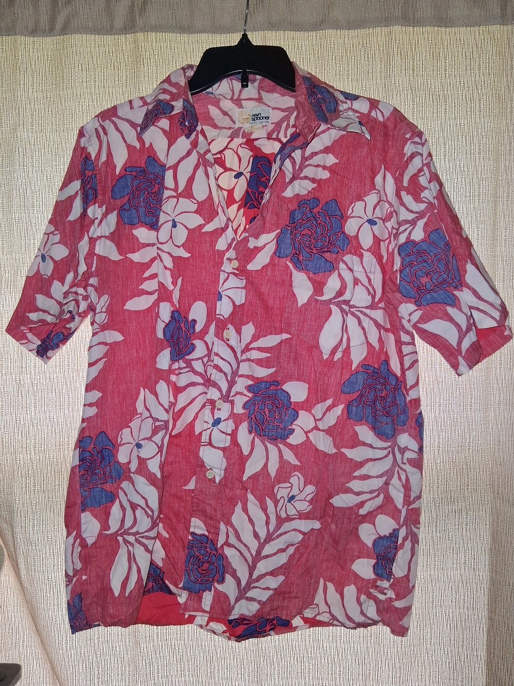 Reyn Spooner Red Floral Hawaiian Shirt Men's Size L